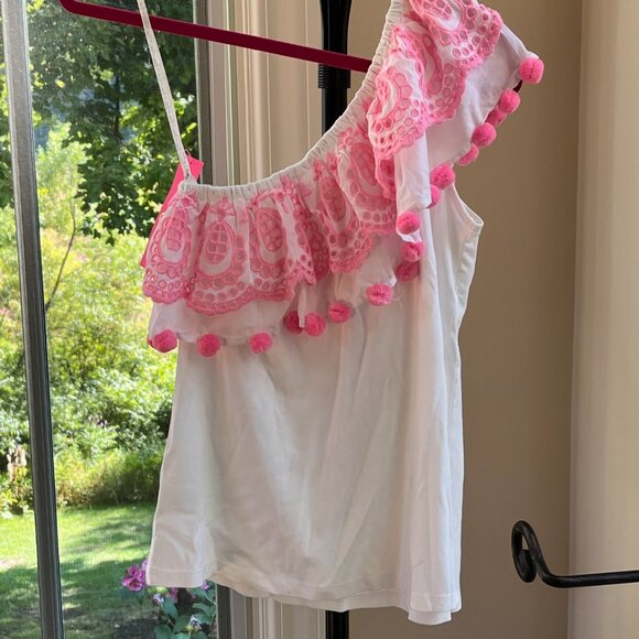 Lilly Pulitzer Idara One-Shoulder Beach Summer Resort Top NWT size x-small - Picture 4 of 9
